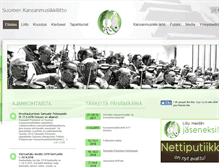 Tablet Screenshot of kansanmusiikkiliitto.fi